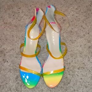 Rainbow heels